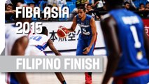 Filipino Finish with a great dunk by Abueva - 2015 FIBA Asia Championship