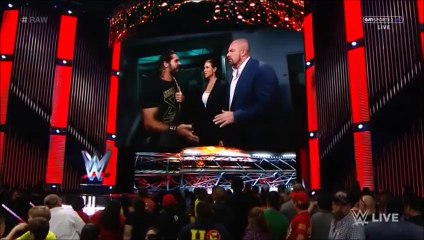 Stephanie McMahon, Triple H and Seth Rollins Backstage Segment