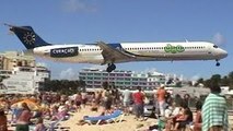 Amazing Plane landing and take off footage at Maho Beach St-Maarten