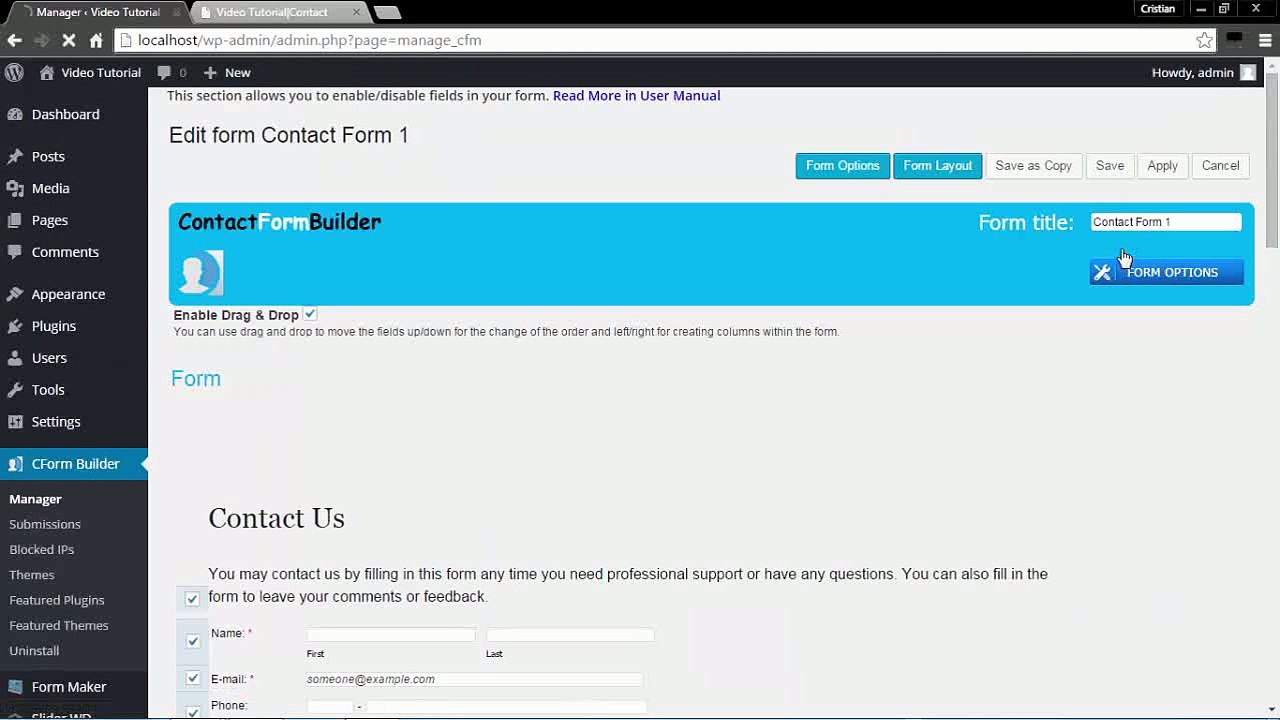 How to Use Contact Form Builder Plugin