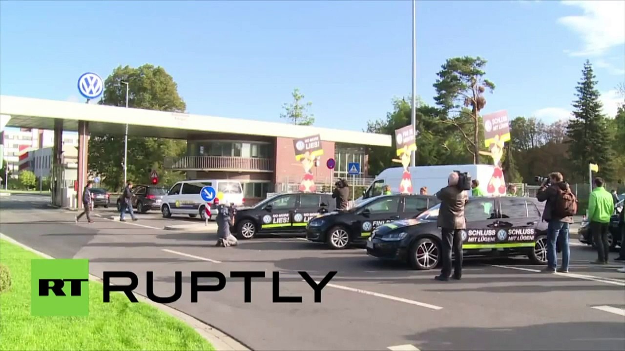 Scandale Volkswagen : Plus de mensonges ! Manifestation devant le siège du konzern