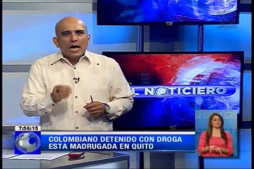 Colombiano detenido con droga esta madrugada en Quito