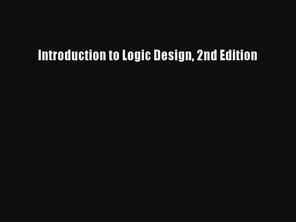 AudioBook Introduction to Logic Design 2nd Edition Free