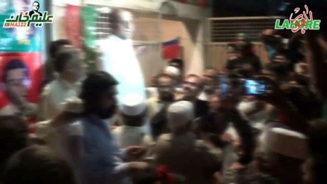 PTI Aleem Khan speech in UC 88, Jamilabad, Lahore NA-122‬