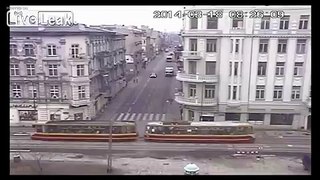 Two men hit by a tram