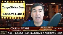 Tennessee Titans vs. Indianapolis Colts Free Pick Prediction NFL Pro Football Odds Preview 9-27-2015