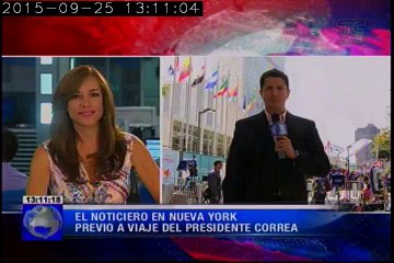 El Noticiero en Nueva York, previo al viaje del Presidente Rafael Correa