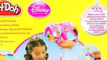 Play Doh Sparkle Prettiest Princess Castle Disney Belle Cinderella Aurora Playdough Dresses Playset