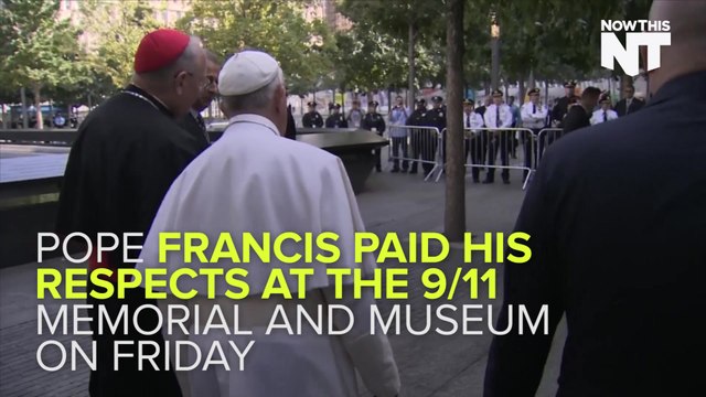 Pope Francis Pays His Respect At The 9/11 Memorial