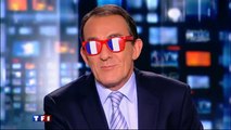 Jean-Pierre Pernault porte des lunettes tricolores au JT !