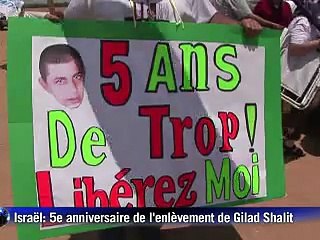 5e anniversaire de l'enlèvement de Gilad Shalit sans nouvelle du soldat
