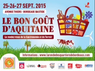Télévision-Bordeaux-33 du 25.26.27. septembre 2015 le Bon Goût d'Aquitaine rencontre avec Bernard LouBeau