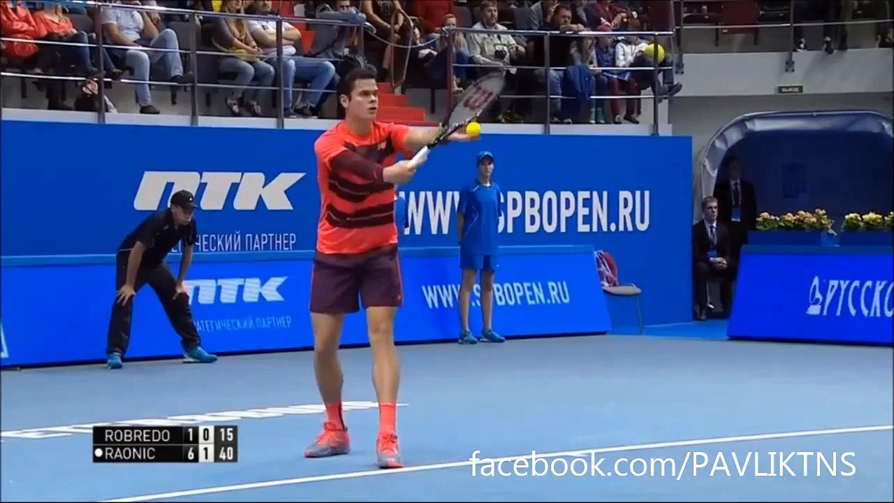 Robredo T. (Esp) vs Raonic M. (Can) Highlights 25.09.2015 ATP - SINGLES: St. Petersburg (Russia)