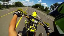 LiveLeak.com - Biker douche bag and his buddies run from the police