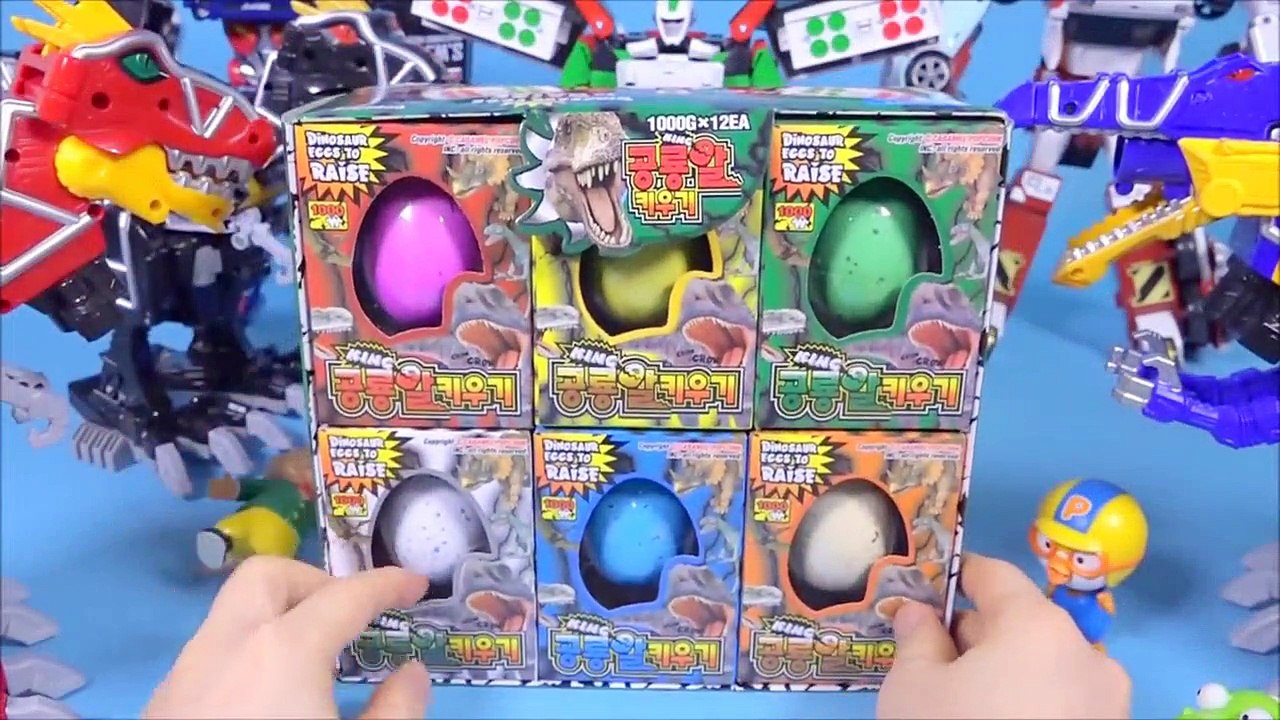 Pouvoir du Dragon avec seulement de l'Aéroport de Gênes, dinosaure véritable clé est la carte de robot pororo jouer des œufs de Dinosaures jouets Dino Charge Pororo