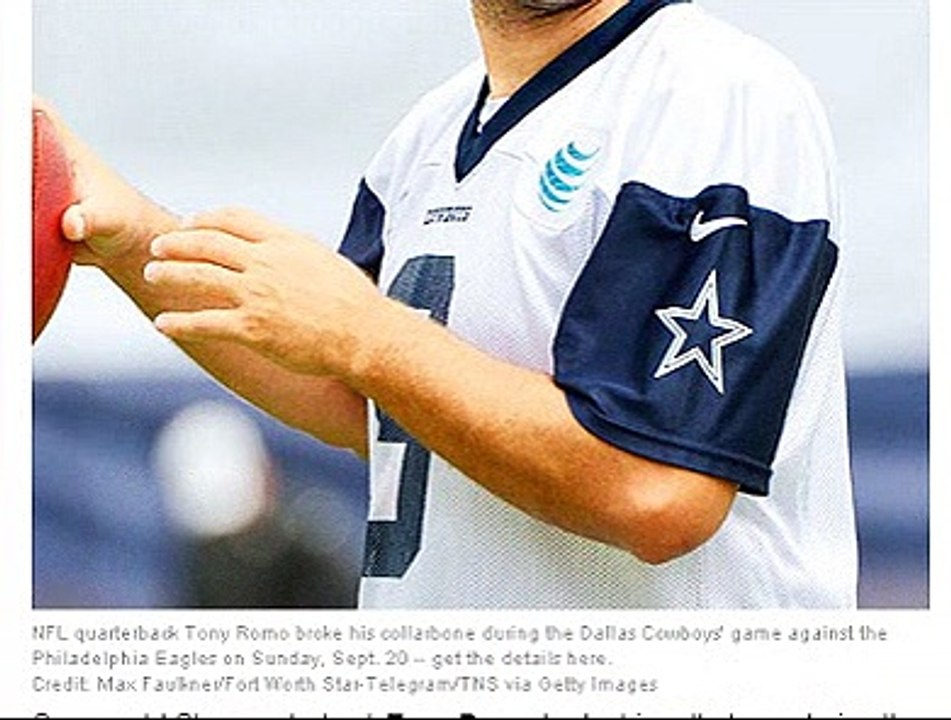Tony Romo Breaks Collarbone During Cowboys-Eagles Game