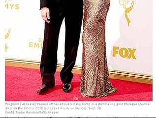 Cat Deeley Shows Off Baby Bump on the Emmys 2015 Red Carpet
