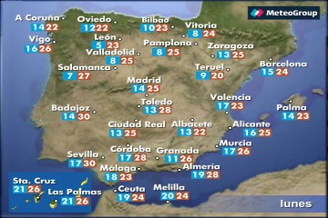 Previsión del tiempo para este lunes 28 de septiembre