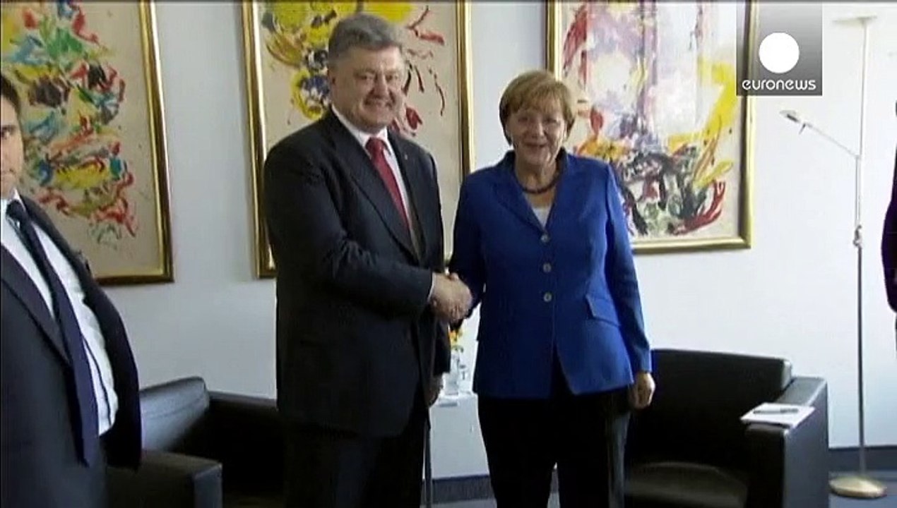 Merkel y Poroshenko reafirman su posición frente a Rusia en la ONU