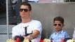 Cristiano Ronaldos Son Meets Messi, Interrupts Interview Dressed as Superman