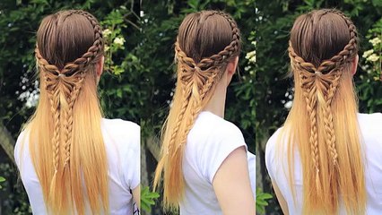 Half Up Half Down Butterfly Hairstyle _ Pinterest inspired Hair Tutorial