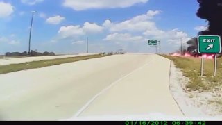 Semi truck gets serious air