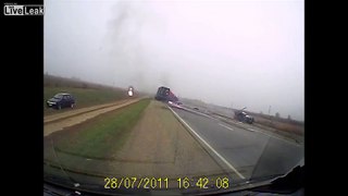 LiveLeak.com - Trucks Crash Head on into Spectacular Fireball