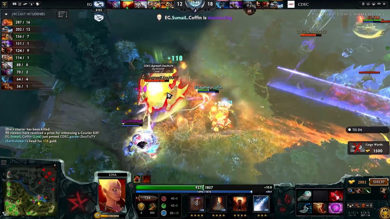 Dota 2 TI5  SumaiL Lina Gameplay  EG vs CDEC The International 2015 Highlights