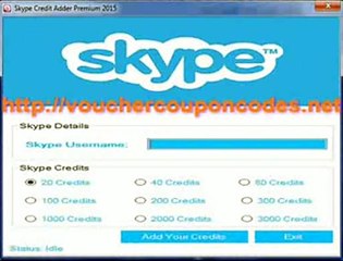 Latest working Skype Credit Adder Premium 2015