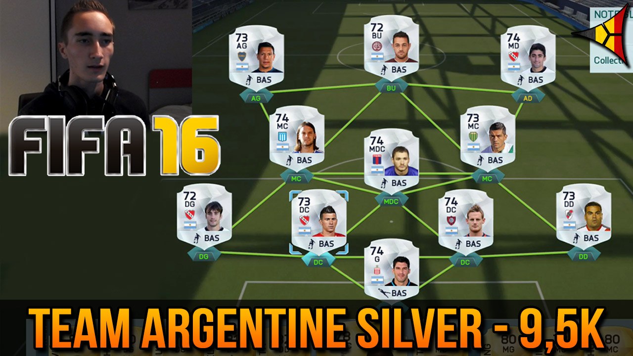 FIFA 16 - Team Bulder Silver Argentine pour 9,5K ! FUT FR (Primera Division) | FPS Belgium