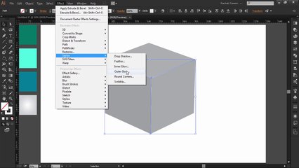 Illustrator CC Tutorial - How To Make Transparent 3D Logo