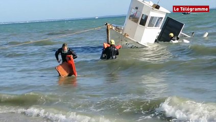 Quiberon. Le bateau s'échoue pour ne pas sombrer