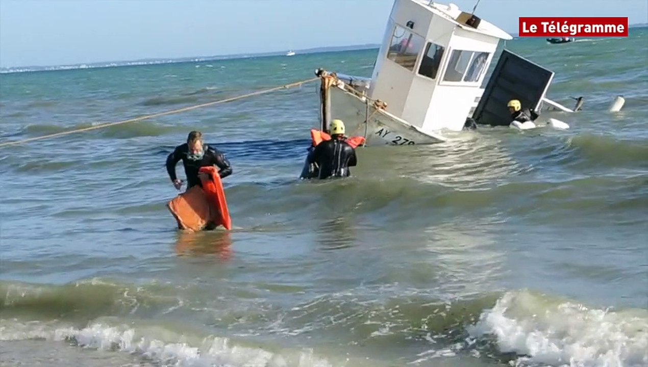 Quiberon. Le bateau s'échoue pour ne pas sombrer