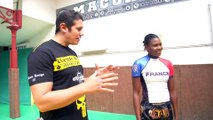Vincent Parisi Initie la grande Champion du Monde du 4 x 100 Muriel HURTIS au SANDA.