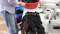 Uzbek Hair - sorting the Coarse bundles - Uzbek Volosi