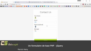 Un formulaire de base PHP - jQuery