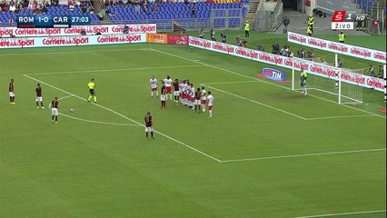 Miralem Pjanic 2:0 Free Kick | Roma - Carpi 26.09.2015 HD