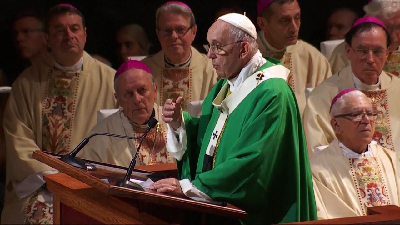 Papst Franziskus feiert in New York Messe