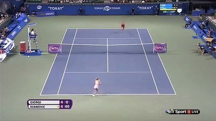 Ana Ivanovic vs Camila Giorgi Funny Moment HD TOKYO 2015