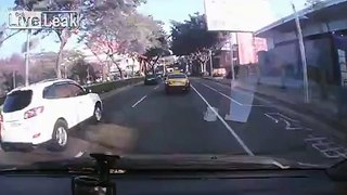 Speeding scooter rider smashes cyclist