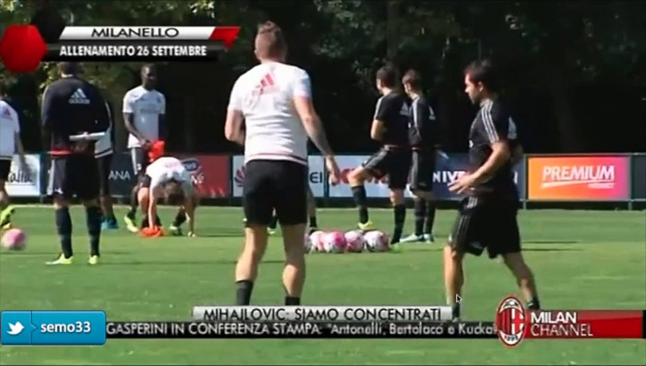 Milan training session 26-09-2015