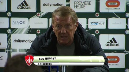 Réaction d'Alex Dupont après Red Star - Stade Brestois 29