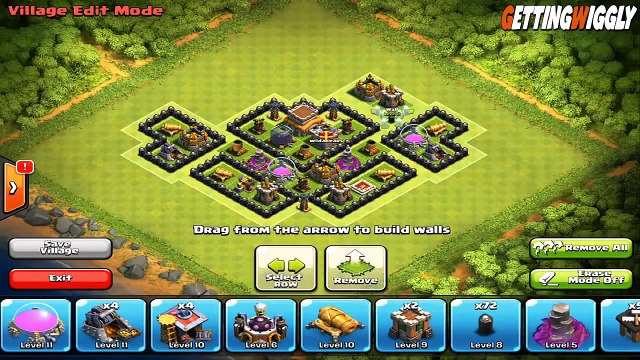 Clash of Clans Town Hall 8 Setup TH 8 Base Setup Clan Wars Defense Layout TUTORIAL