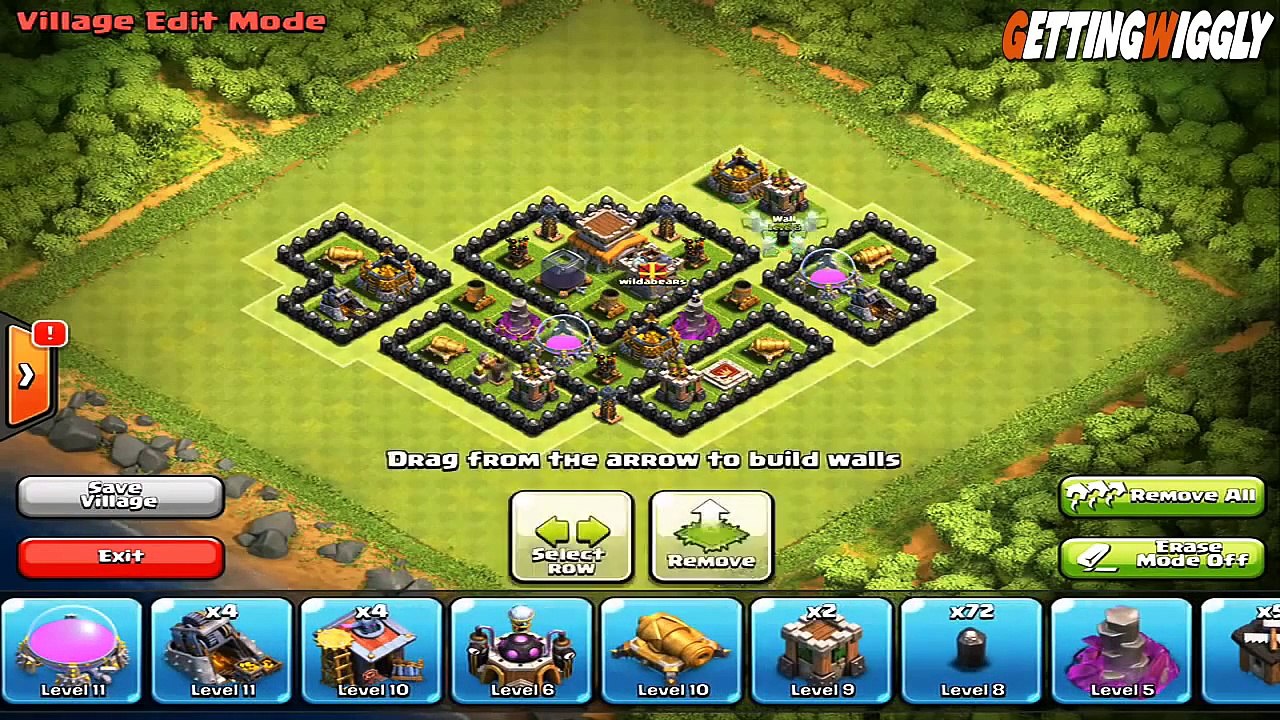 Clash of Clans Town Hall 8 Setup TH 8 Base Setup Clan Wars Defense Layout TUTORIAL
