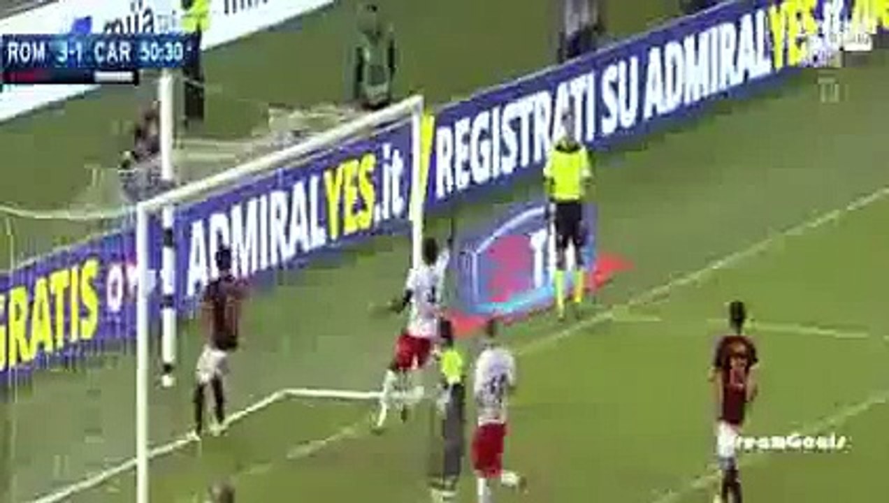 هدف محمد صلاح ضد كاربي - روما وكاربي 5-1 2015