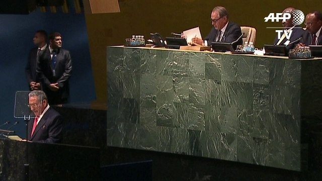 Raúl Castro denuncia na ONU embargo americano a Cuba