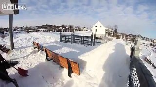 LiveLeak.com - Snowboarder's Hard Landing