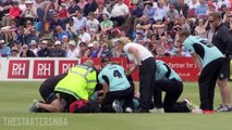 Moises Henriques & Rory Burns Scary Fielding Collision - Injury | ORIGINAL VIDEO | 2015