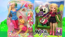 Barbie Pooping Dog & Moxie Girlz Poopsy Pets Panda Avery Doll Toy Review DisneyCarToys