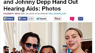 Amber Heard In Tears As She, Johnny Depp Hand Out Hearing Aids Photos